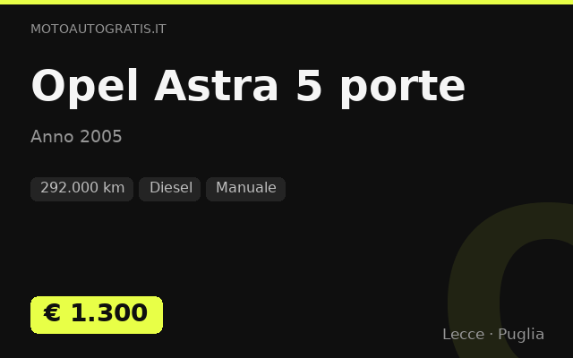 Opel Astra 5 porte