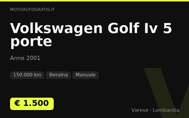 Volkswagen Golf Iv 5 porte