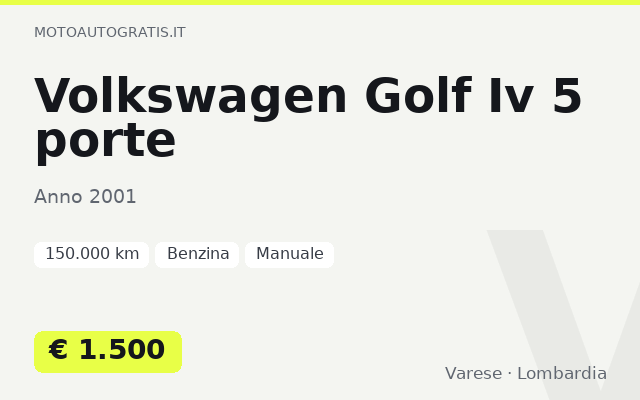 Volkswagen Golf Iv 5 porte