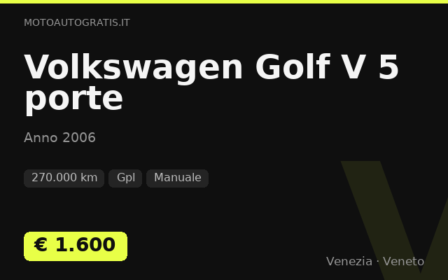 Volkswagen Golf V 5 porte
