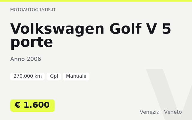 Volkswagen Golf V 5 porte