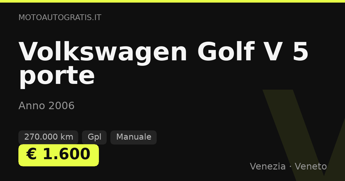 Volkswagen Golf V 5 porte