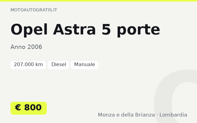 Opel Astra 5 porte