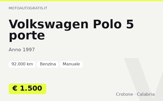 Volkswagen Polo 5 porte