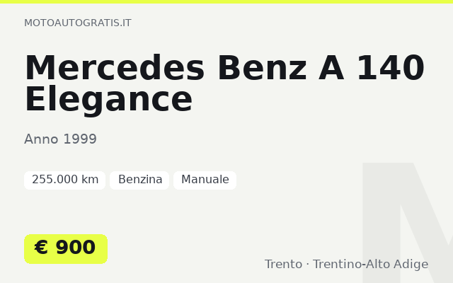 Mercedes Benz A 140 Elegance