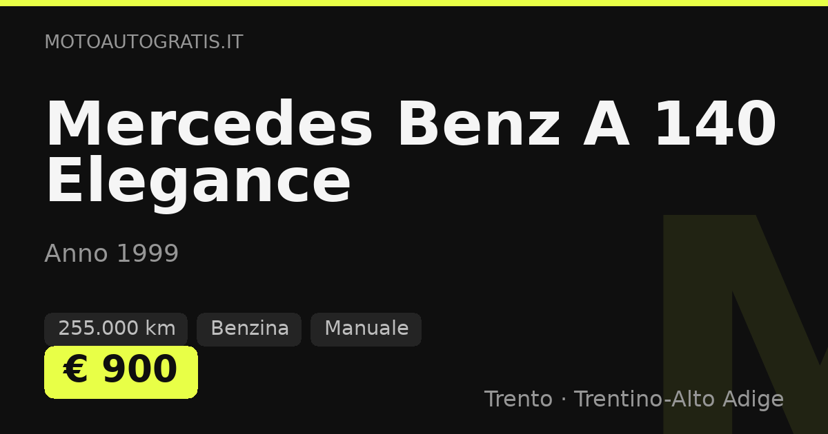Mercedes Benz A 140 Elegance