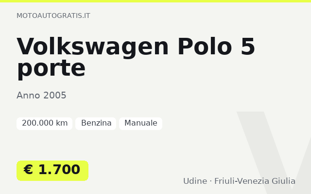 Volkswagen Polo 5 porte