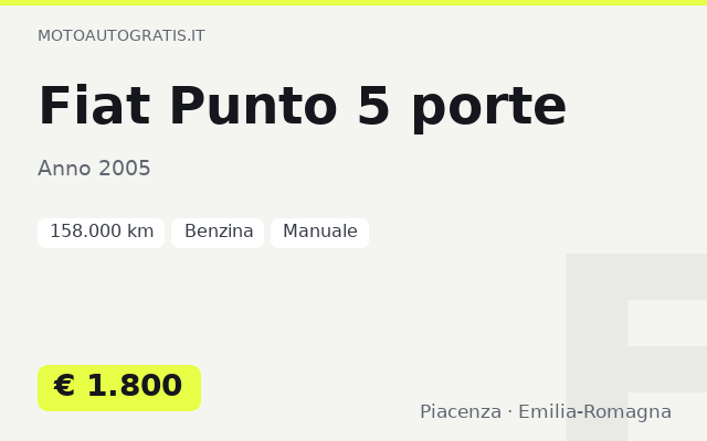 Fiat Punto 5 porte