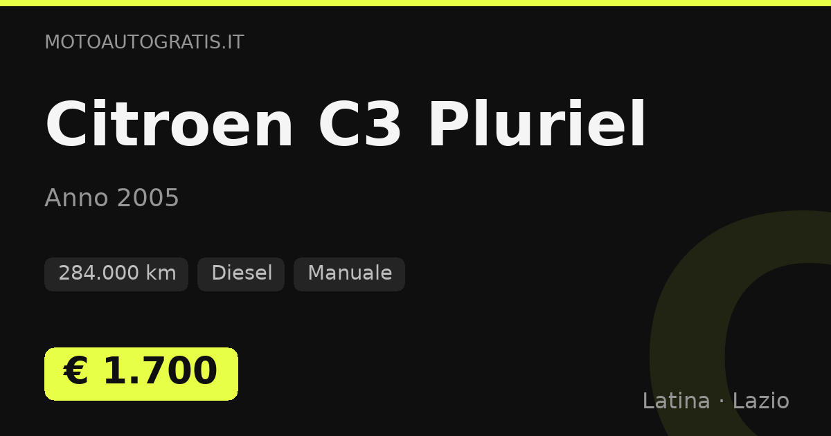 Citroen C3 Pluriel
