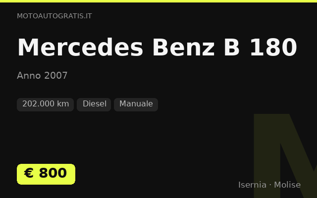 Mercedes Benz B 180