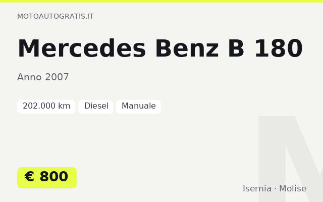 Mercedes Benz B 180