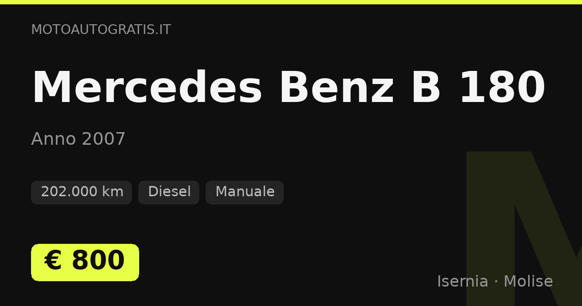 Mercedes Benz B 180
