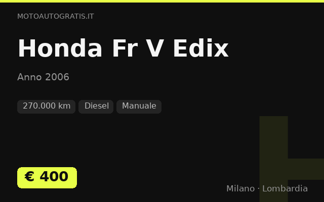 Honda Fr V Edix