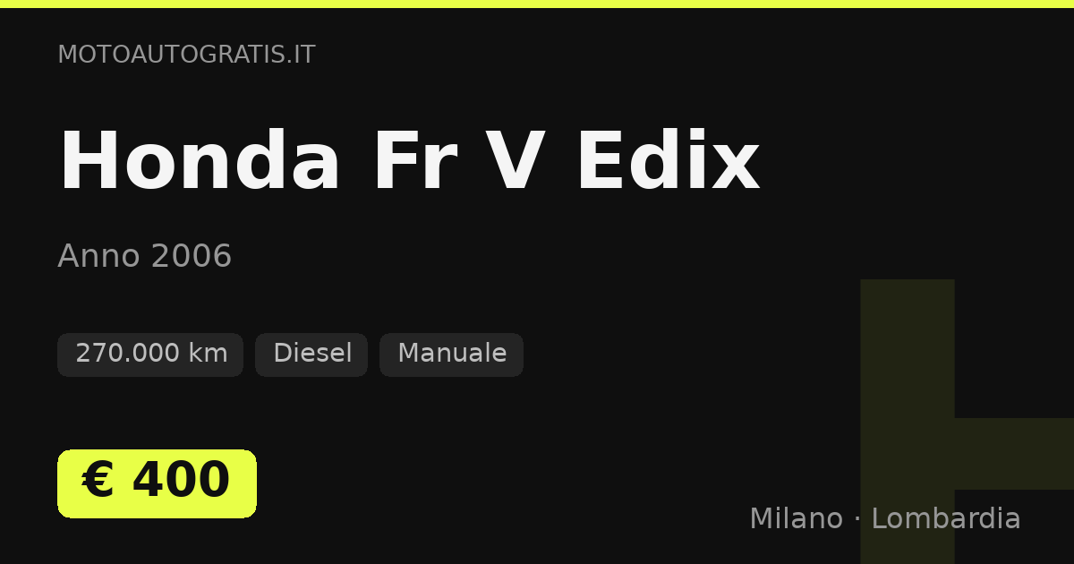 Honda Fr V Edix