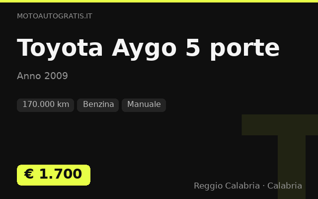 Toyota Aygo 5 porte
