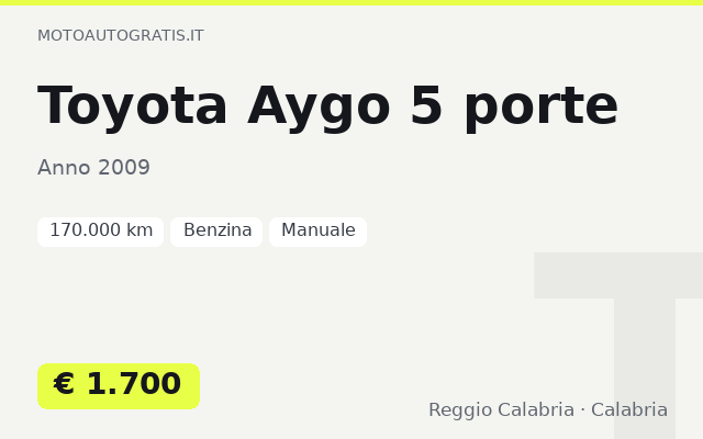 Toyota Aygo 5 porte