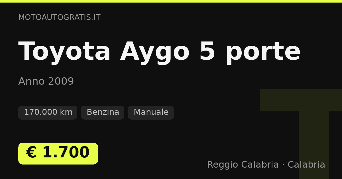 Toyota Aygo 5 porte
