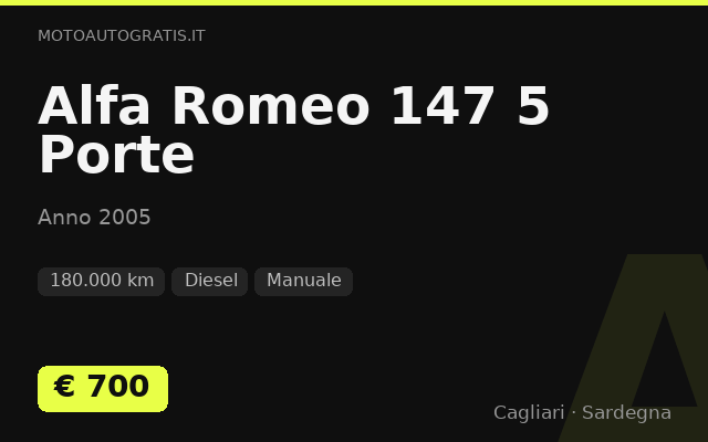 Alfa Romeo 147 5 Porte