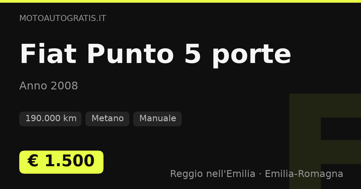 Fiat Punto 5 porte