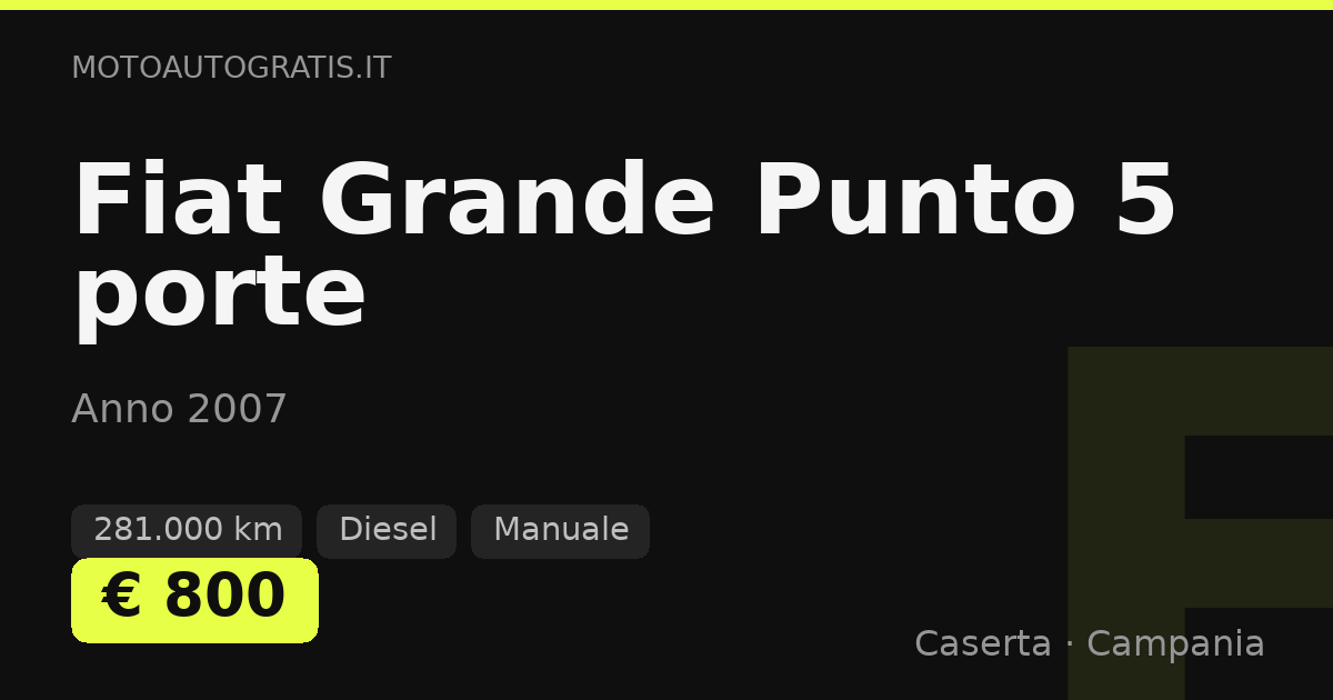 Fiat Grande Punto 5 porte