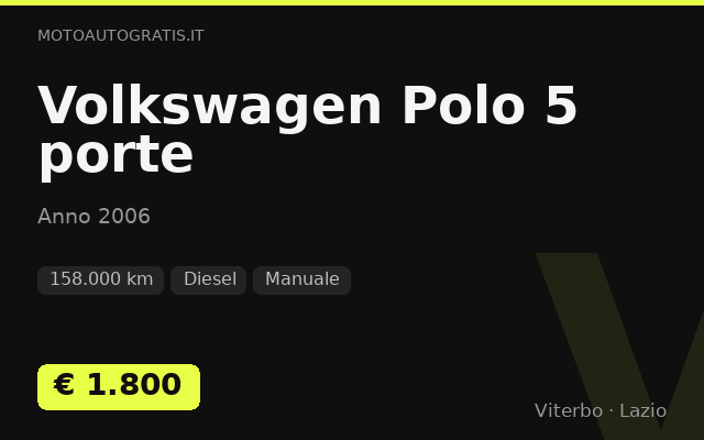 Volkswagen Polo 5 porte