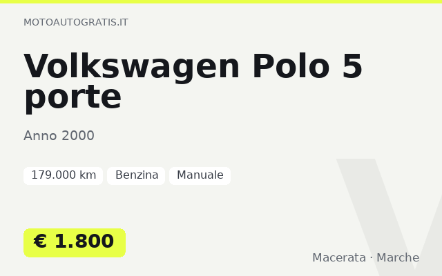 Volkswagen Polo 5 porte