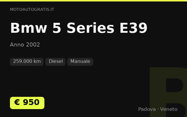 Bmw 5 Series E39