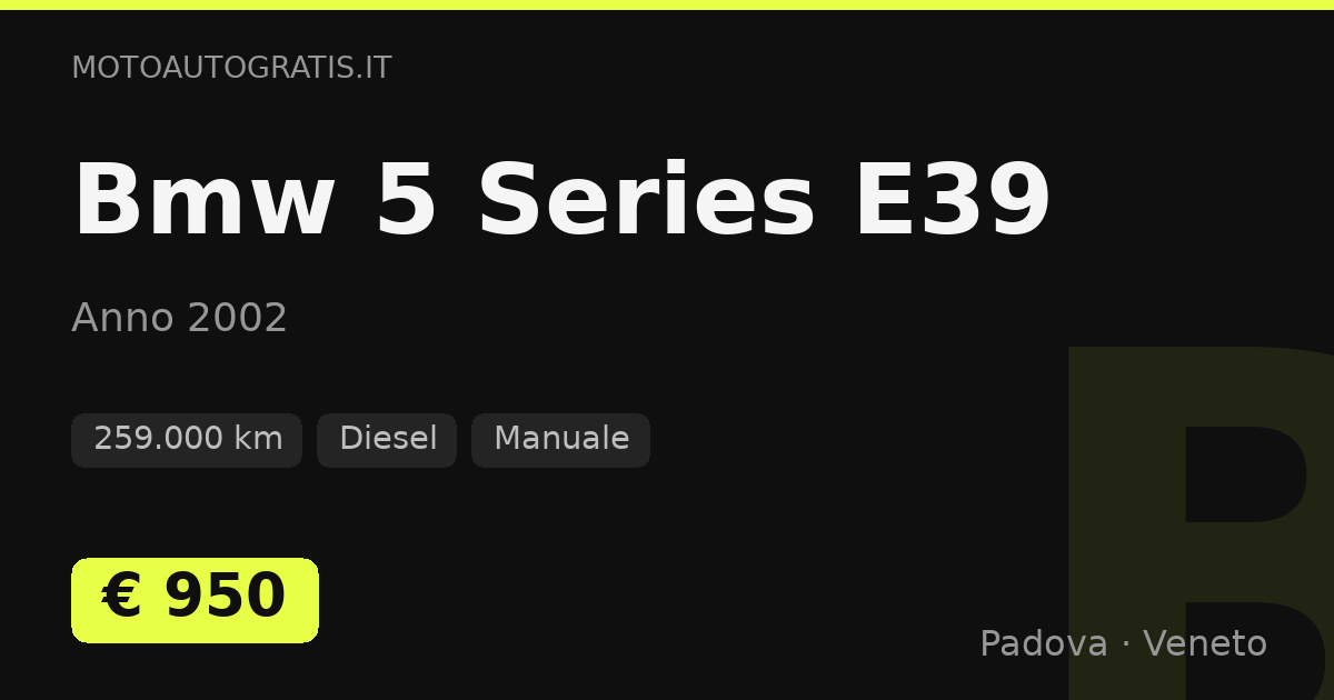 Bmw 5 Series E39