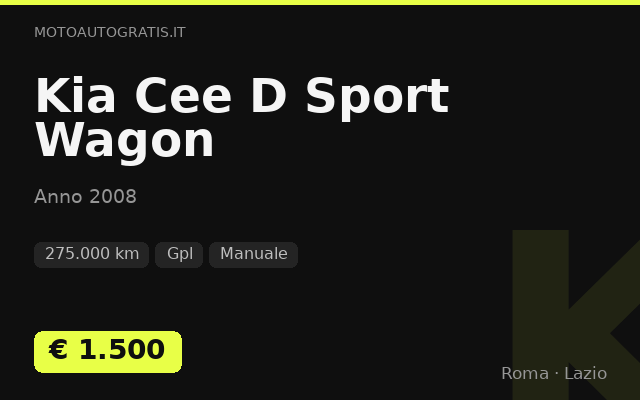 Kia Cee D Sport Wagon