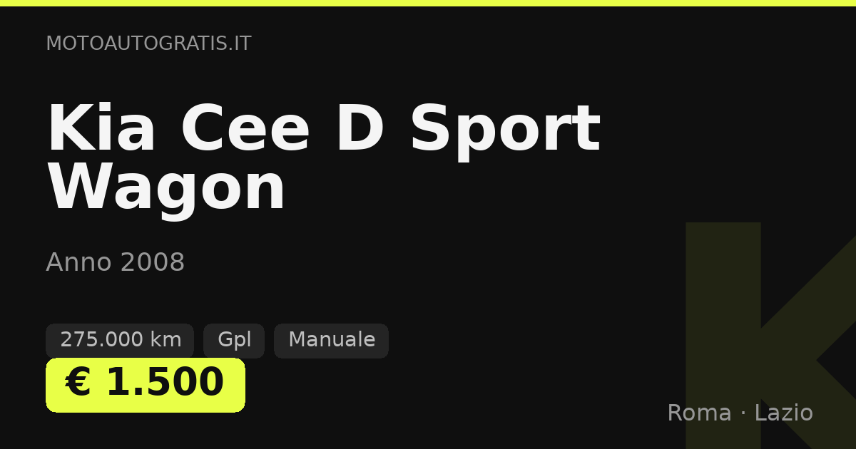 Kia Cee D Sport Wagon