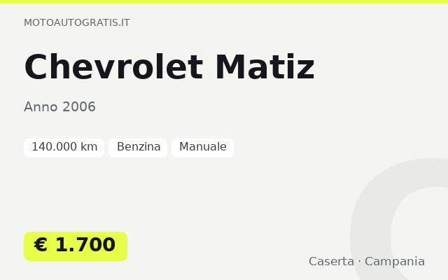 Chevrolet Matiz