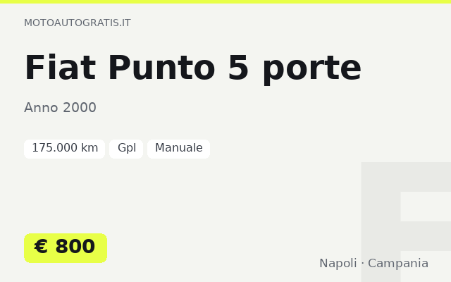Fiat Punto 5 porte