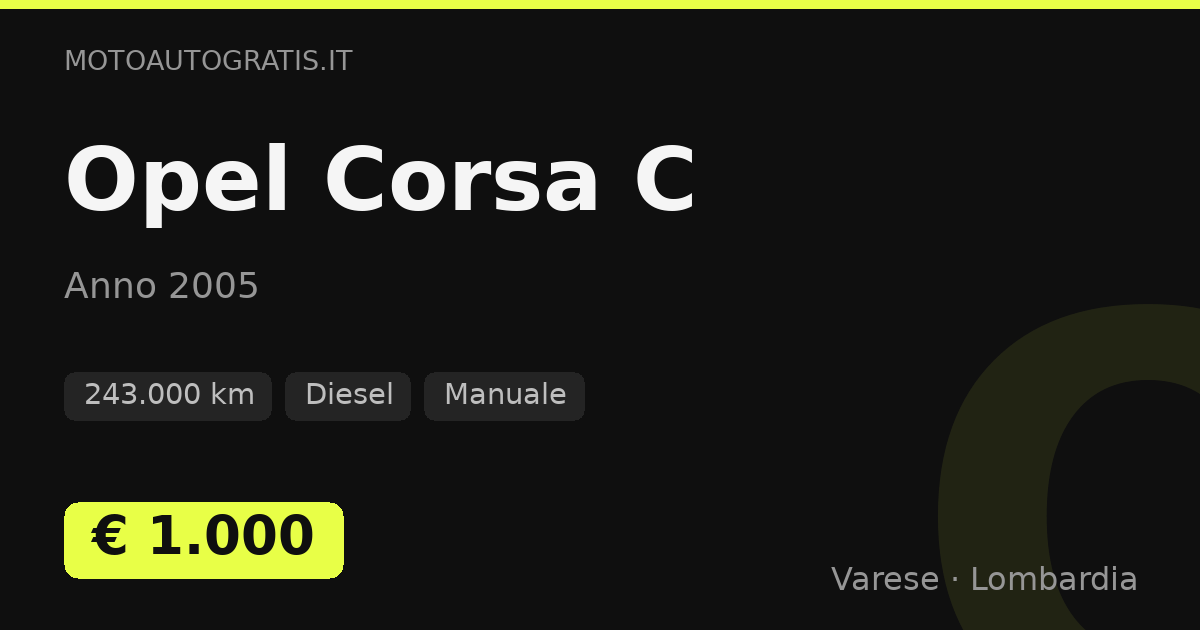 Opel Corsa C