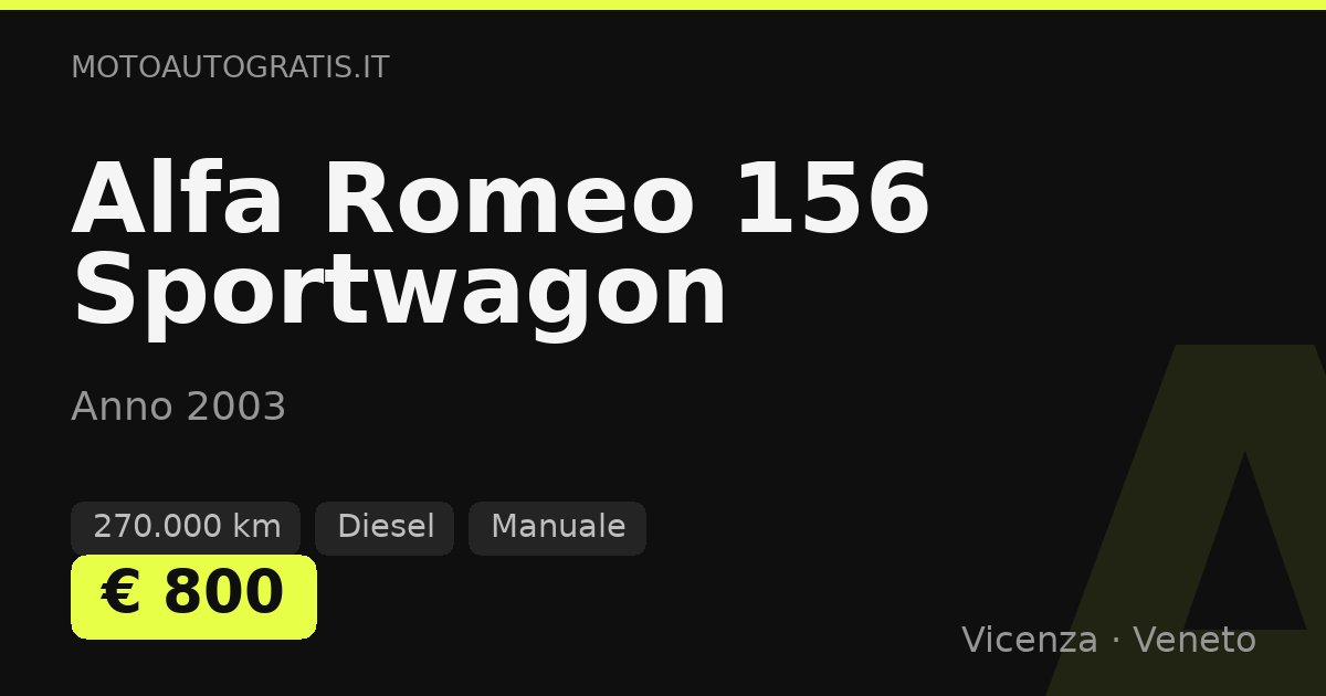 Alfa Romeo 156 Sportwagon