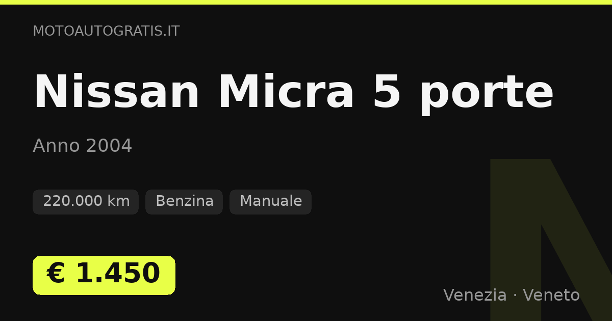 Nissan Micra 5 porte