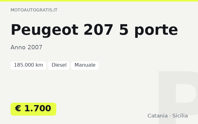 Peugeot 207 5 porte