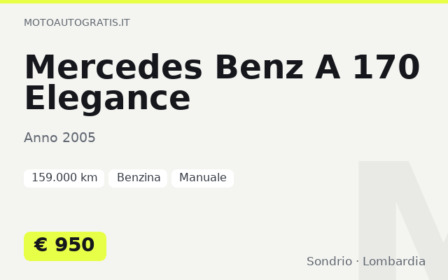 Mercedes Benz A 170 Elegance