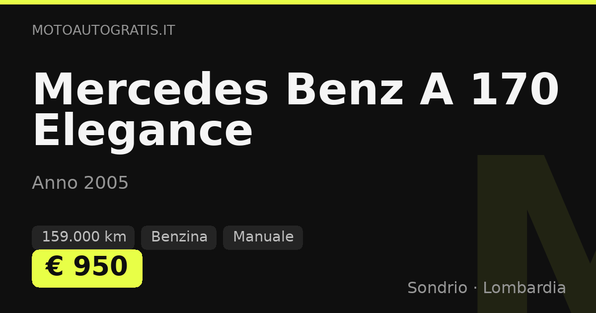 Mercedes Benz A 170 Elegance