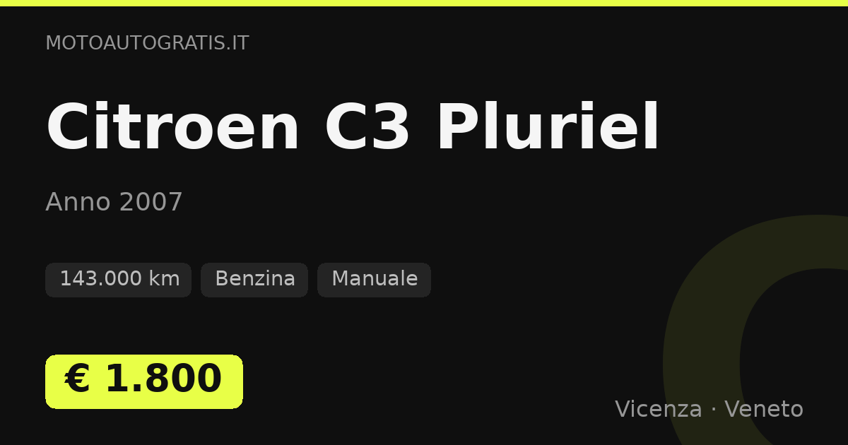 Citroen C3 Pluriel