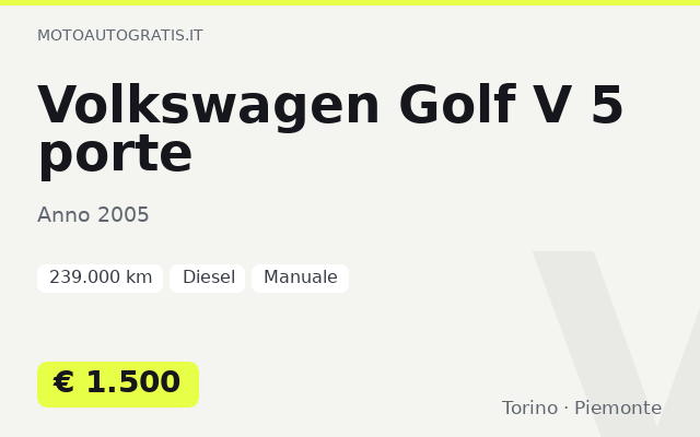 Volkswagen Golf V 5 porte