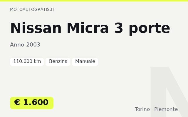 Nissan Micra 3 porte