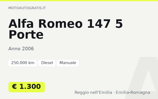 Alfa Romeo 147 5 Porte