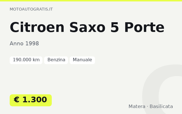Citroen Saxo 5 Porte