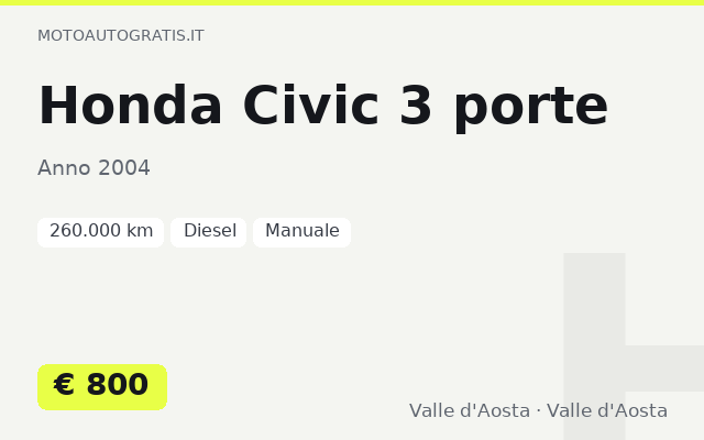 Honda Civic 3 porte