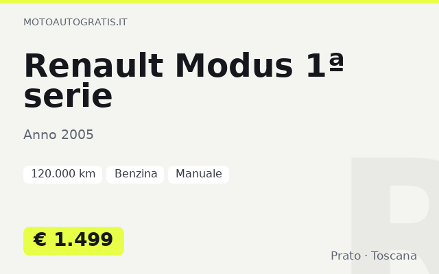 Renault Modus 1ª serie