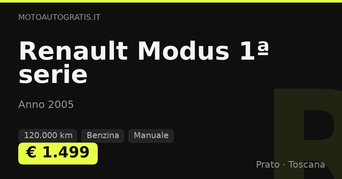 Renault Modus 1ª serie