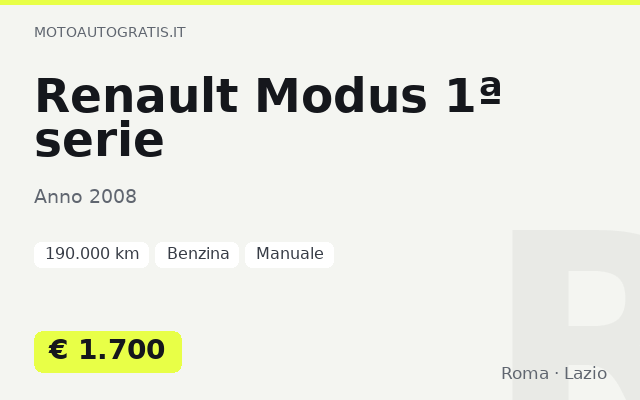 Renault Modus 1ª serie