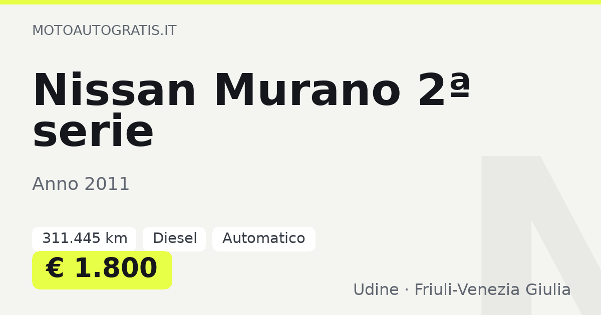Nissan Murano 2ª serie