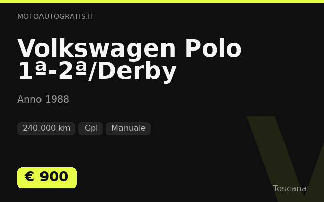 Volkswagen Polo 1ª-2ª/Derby