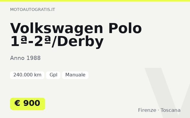Volkswagen Polo 1ª-2ª/Derby